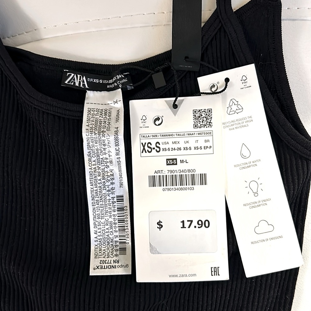 Zara Ribbed Crop Top - Picture 3 of 4